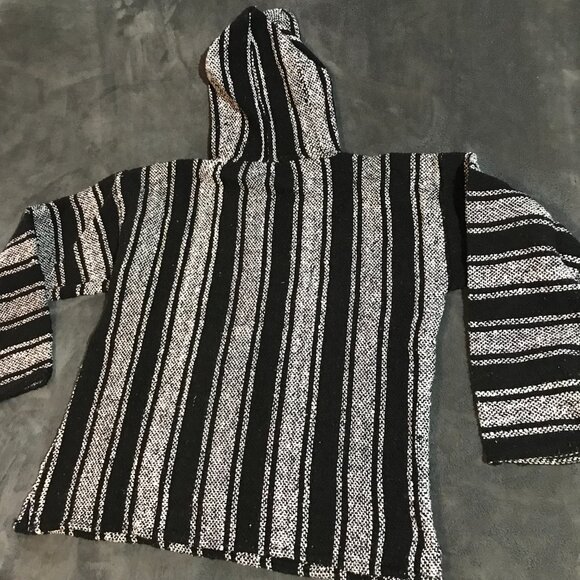 swtr030 - Black/White Baja Hoodie size Large - Picture 4 of 12